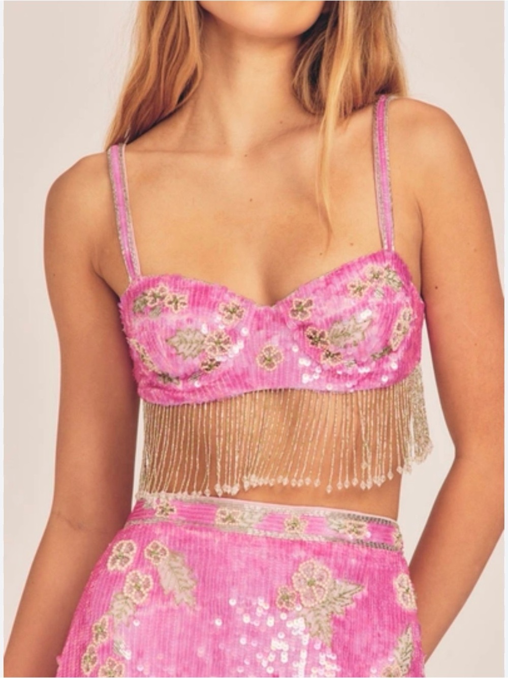 Love Shack Fancy Sequin Top